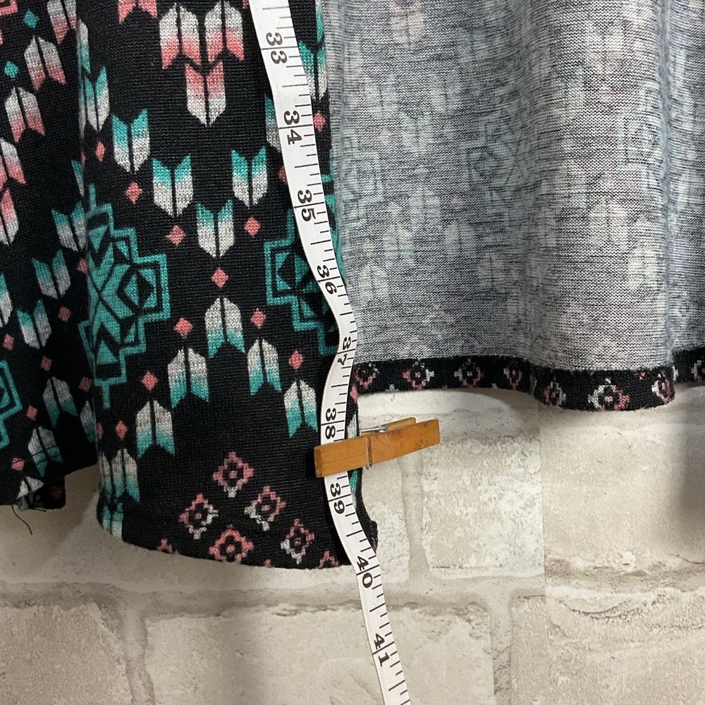 Vibrant Patterned Open Front Cardigan - Picture 12 of 12
